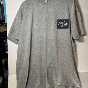 Last Call Graphic T-Shirt Gray Short Sleeve Front & Back Print Men’s XL